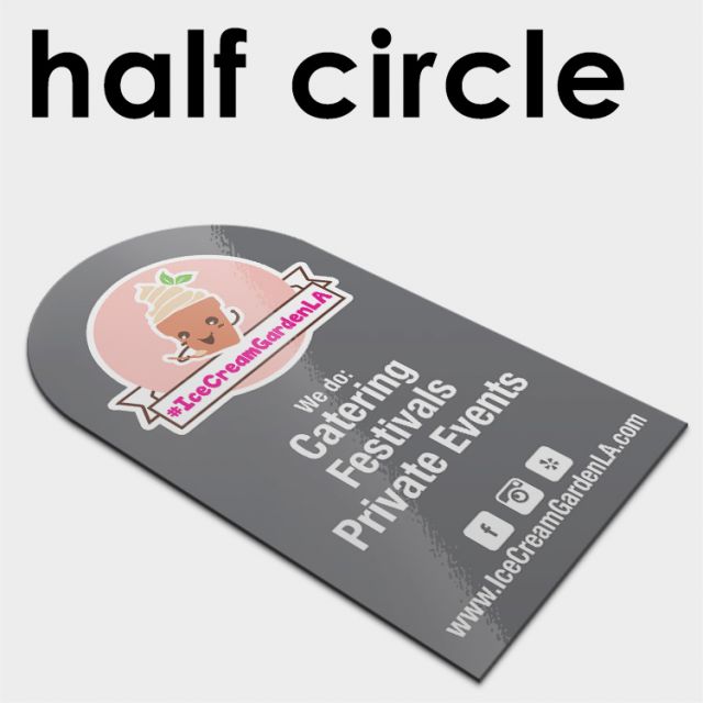 Half Circle Business Cards
