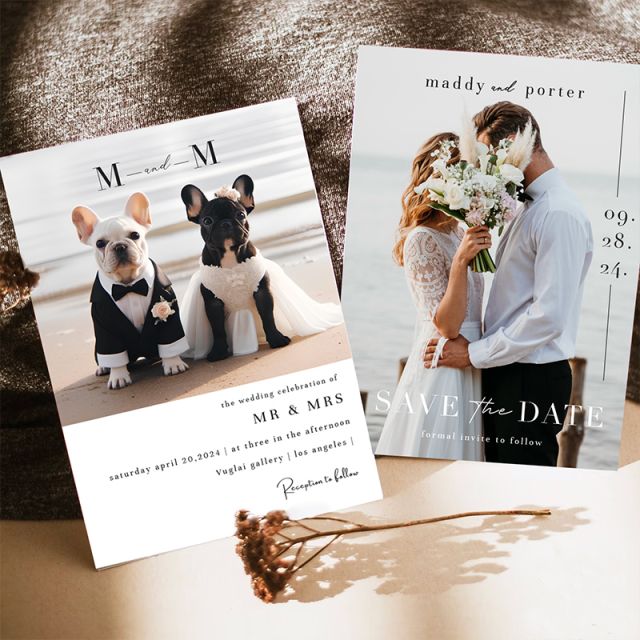 wedding invitations and save the dates
